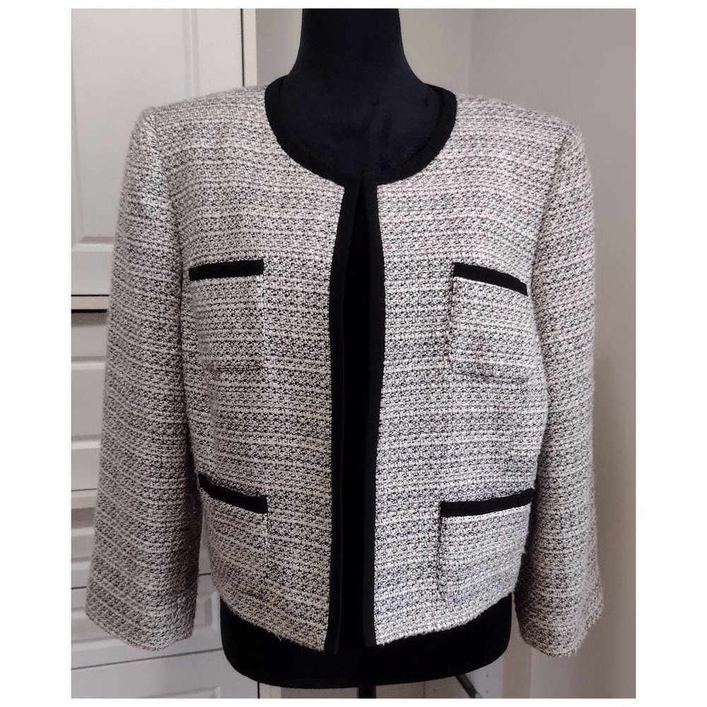 Alex Marie Black and White Tweed Jacket